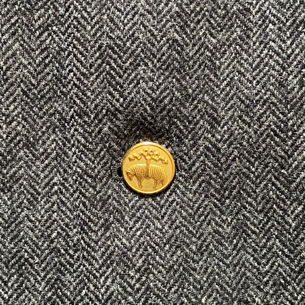 Brooks Brothers Madison 1818 Herringbone Wool Blazer Black & Charcoal Gray 40 S - Picture 12 of 15